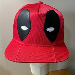 Marvel Red and Black Deadpool Face Snapback Hat